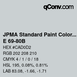 Code couleur: JPMA Standard Paint Colors - E 69-80B | qconv.com