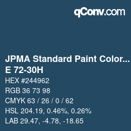 Color code: JPMA Standard Paint Colors - E 72-30H | qconv.com