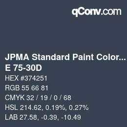 Code couleur: JPMA Standard Paint Colors - E 75-30D | qconv.com