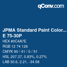 Code couleur: JPMA Standard Paint Colors - E 75-30P | qconv.com