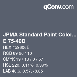 Color code: JPMA Standard Paint Colors - E 75-40D | qconv.com