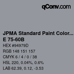 Code couleur: JPMA Standard Paint Colors - E 75-60B | qconv.com