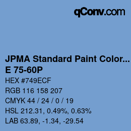 Code couleur: JPMA Standard Paint Colors - E 75-60P | qconv.com