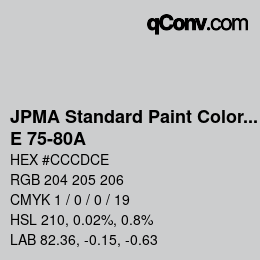 Code couleur: JPMA Standard Paint Colors - E 75-80A | qconv.com