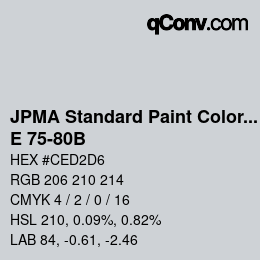 Code couleur: JPMA Standard Paint Colors - E 75-80B | qconv.com