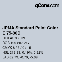 Code couleur: JPMA Standard Paint Colors - E 75-80D | qconv.com