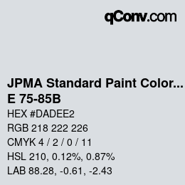 Code couleur: JPMA Standard Paint Colors - E 75-85B | qconv.com