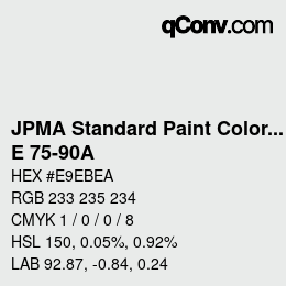 Code couleur: JPMA Standard Paint Colors - E 75-90A | qconv.com