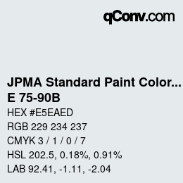 Code couleur: JPMA Standard Paint Colors - E 75-90B | qconv.com