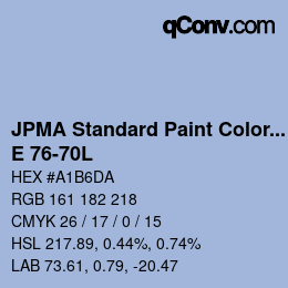 Color code: JPMA Standard Paint Colors - E 76-70L | qconv.com