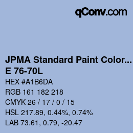 Code couleur: JPMA Standard Paint Colors - E 76-70L | qconv.com