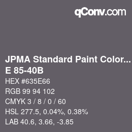 Color code: JPMA Standard Paint Colors - E 85-40B | qconv.com