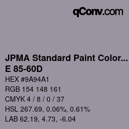 Color code: JPMA Standard Paint Colors - E 85-60D | qconv.com