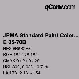 Code couleur: JPMA Standard Paint Colors - E 85-70B | qconv.com