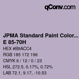 カラーコード: JPMA Standard Paint Colors - E 85-70H | qconv.com