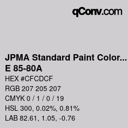 Code couleur: JPMA Standard Paint Colors - E 85-80A | qconv.com