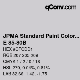 Code couleur: JPMA Standard Paint Colors - E 85-80B | qconv.com