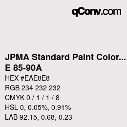 Code couleur: JPMA Standard Paint Colors - E 85-90A | qconv.com