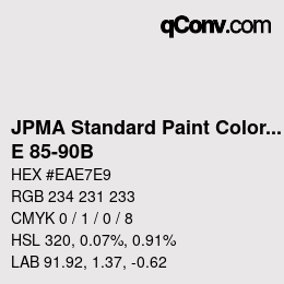 Code couleur: JPMA Standard Paint Colors - E 85-90B | qconv.com