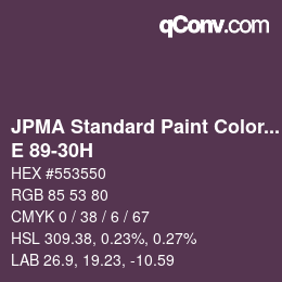 Color code: JPMA Standard Paint Colors - E 89-30H | qconv.com