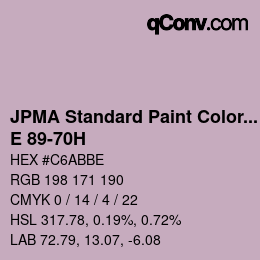 カラーコード: JPMA Standard Paint Colors - E 89-70H | qconv.com