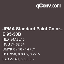 Code couleur: JPMA Standard Paint Colors - E 95-30B | qconv.com