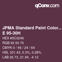 Code couleur: JPMA Standard Paint Colors - E 95-30H | qconv.com