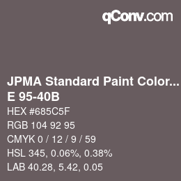 Code couleur: JPMA Standard Paint Colors - E 95-40B | qconv.com