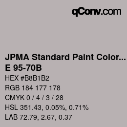 Color code: JPMA Standard Paint Colors - E 95-70B | qconv.com
