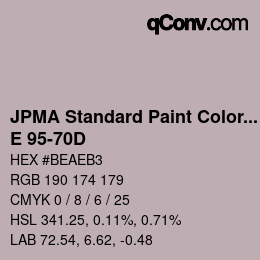 Code couleur: JPMA Standard Paint Colors - E 95-70D | qconv.com