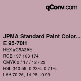 Code couleur: JPMA Standard Paint Colors - E 95-70H | qconv.com