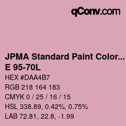 Code couleur: JPMA Standard Paint Colors - E 95-70L | qconv.com