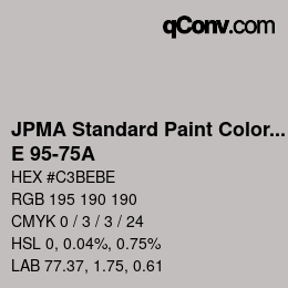 Code couleur: JPMA Standard Paint Colors - E 95-75A | qconv.com