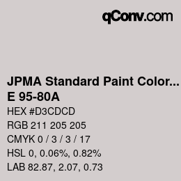 Code couleur: JPMA Standard Paint Colors - E 95-80A | qconv.com