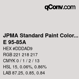 Code couleur: JPMA Standard Paint Colors - E 95-85A | qconv.com