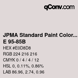 Code couleur: JPMA Standard Paint Colors - E 95-85B | qconv.com
