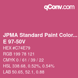 Code couleur: JPMA Standard Paint Colors - E 97-50V | qconv.com