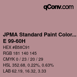 Code couleur: JPMA Standard Paint Colors - E 99-60H | qconv.com