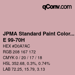 Code couleur: JPMA Standard Paint Colors - E 99-70H | qconv.com