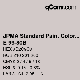 Color code: JPMA Standard Paint Colors - E 99-80B | qconv.com