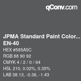 Código de color: JPMA Standard Paint Colors - EN-40 | qconv.com