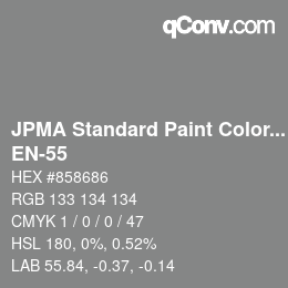 Código de color: JPMA Standard Paint Colors - EN-55 | qconv.com