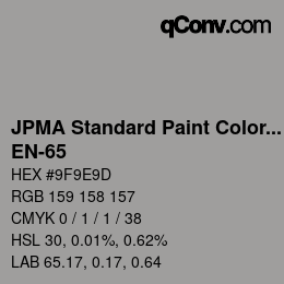 Código de color: JPMA Standard Paint Colors - EN-65 | qconv.com