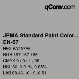 カラーコード: JPMA Standard Paint Colors - EN-67 | qconv.com