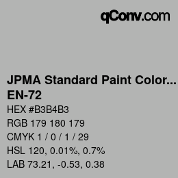 カラーコード: JPMA Standard Paint Colors - EN-72 | qconv.com