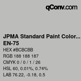 カラーコード: JPMA Standard Paint Colors - EN-75 | qconv.com