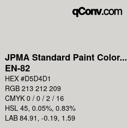 Code couleur: JPMA Standard Paint Colors - EN-82 | qconv.com