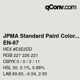 Code couleur: JPMA Standard Paint Colors - EN-87 | qconv.com