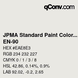 Código de color: JPMA Standard Paint Colors - EN-90 | qconv.com