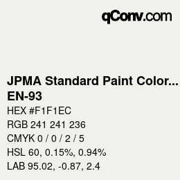 Código de color: JPMA Standard Paint Colors - EN-93 | qconv.com